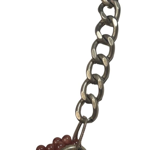 Lydell NYC Heavy Chunky Multilayered Carnelian Beaded  Designer Necklace - Picture 3 of 8